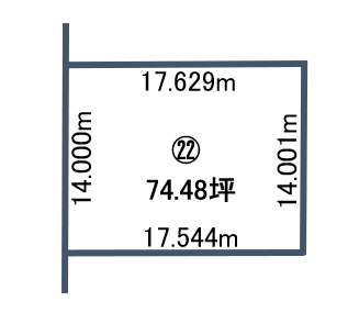  【新規分譲地全23区画】札内セントラルガーデン　㉒西道路 間取り