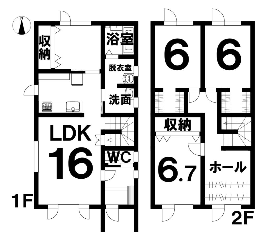 帯広市西20条南4丁目A棟　新築物件 間取り