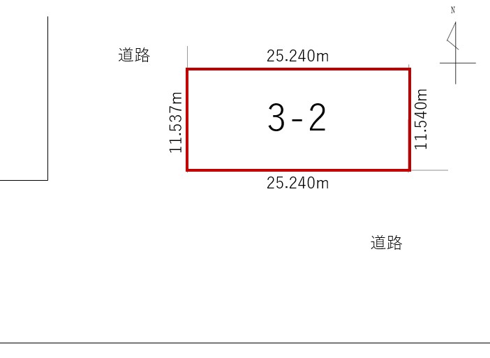 芽室町東6条2丁目　売土地（約88坪）建築条件なし　※現状渡し 間取り