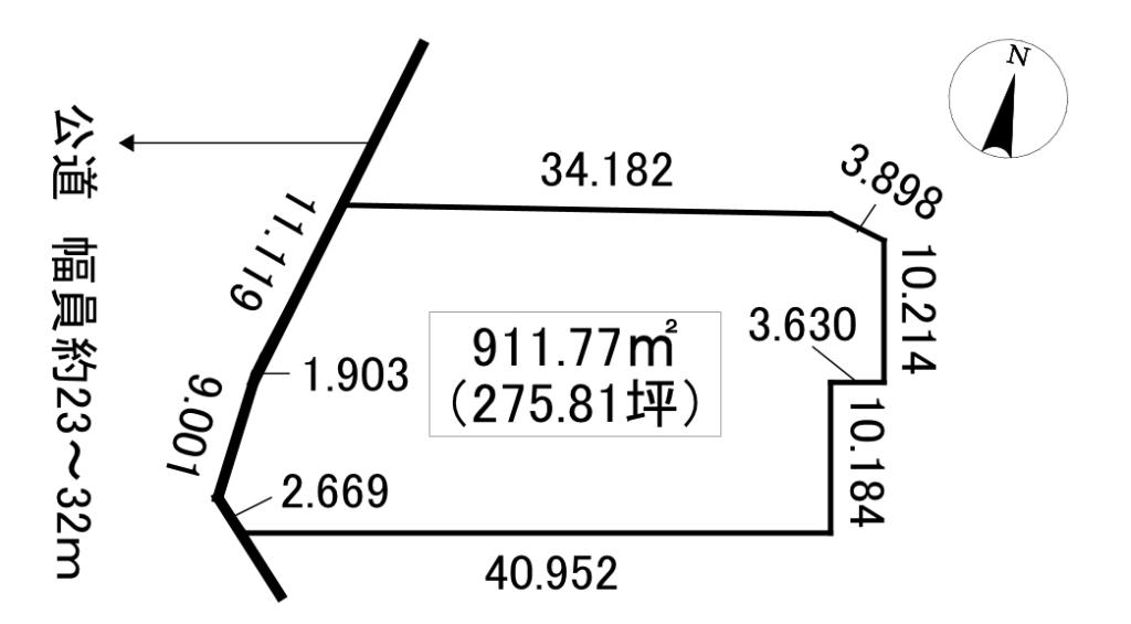 音更町大通１　売土地［解体更地渡し］ 間取り