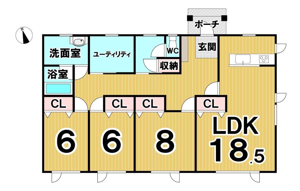 昭和町基線　中古平屋 間取り