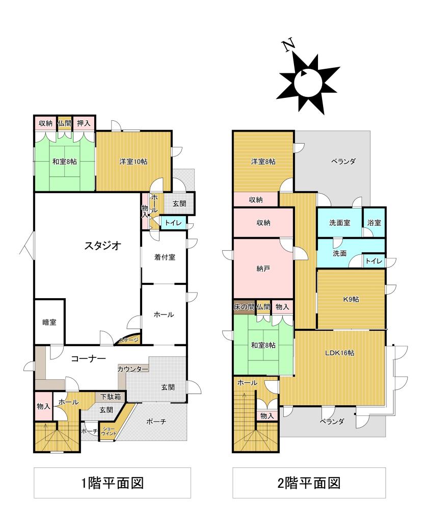 ♪店舗付住宅♪本別町北４＿中古住宅 間取り