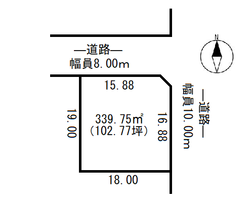 音更町柏寿台　売土地 間取り