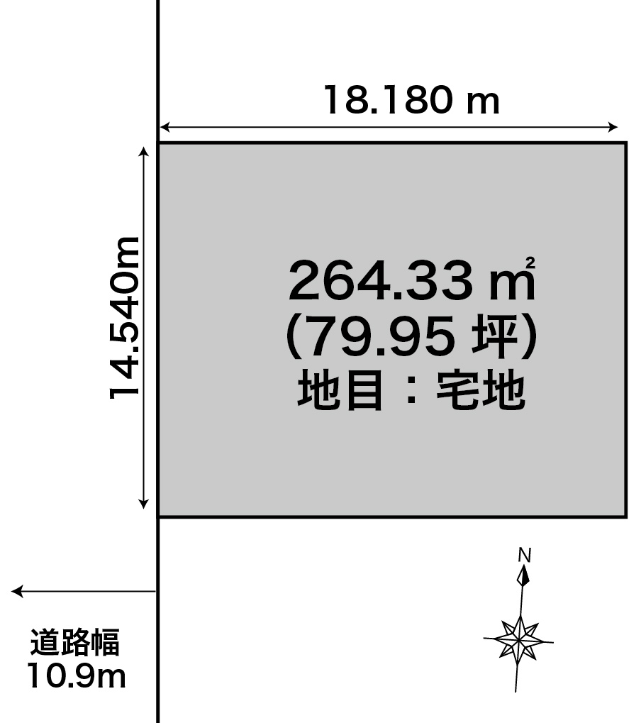 【仲介手数料無料】【売土地】建築条件無し！　79.95坪　幕別町緑町 内観