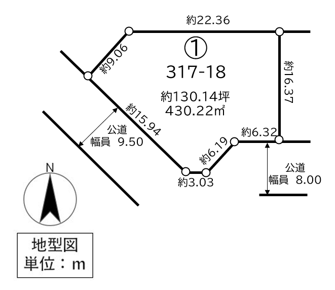  【新規分譲地全23区画】札内セントラルガーデン　①南道路 間取り
