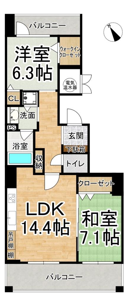 パシフィック西６条イーストウイング １１階※仲介手数料不要※ 間取り