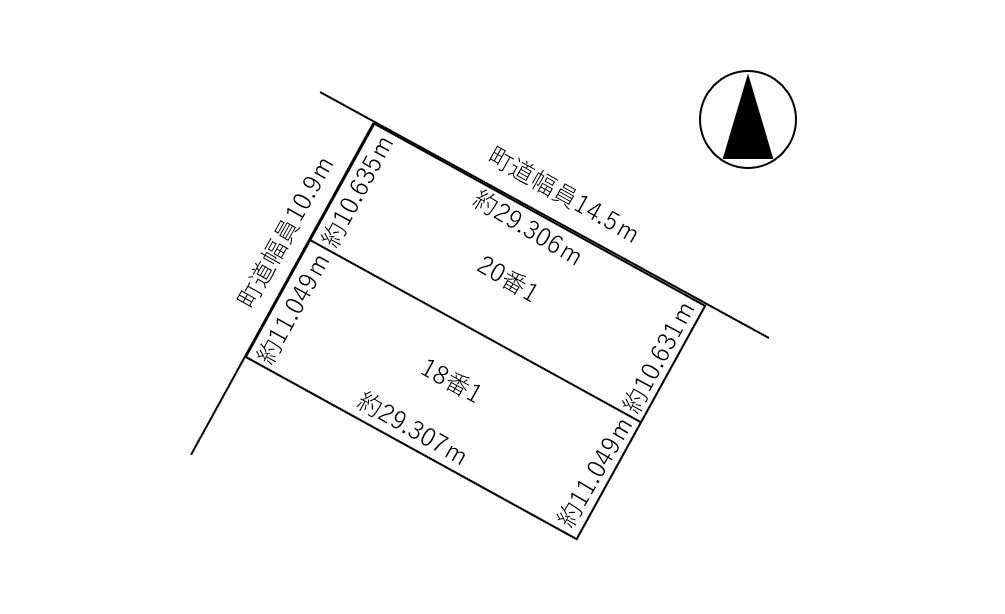清水町御影東3条2丁目　売土地 間取り