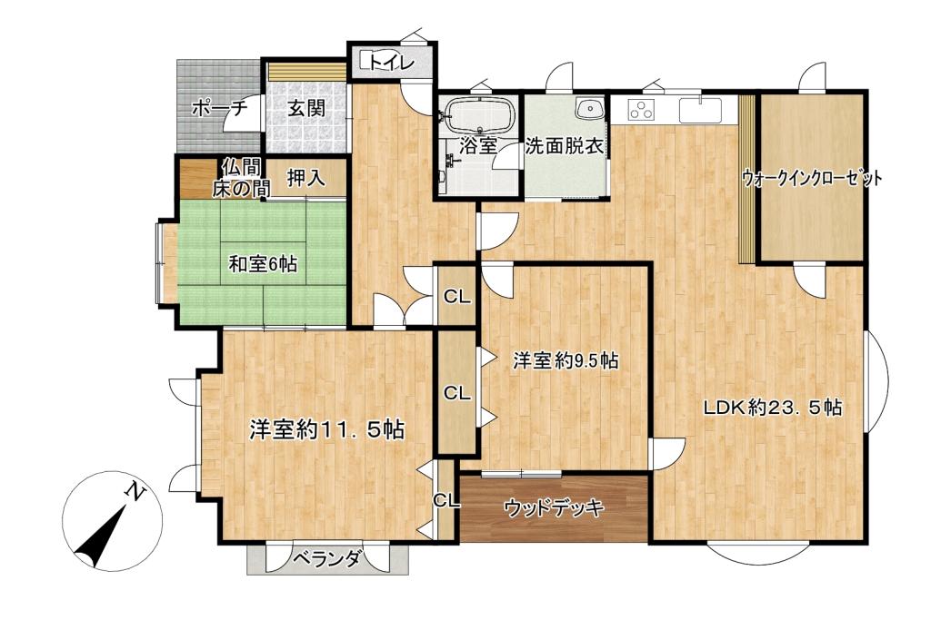 【現況販売中】上川郡清水町御影東6条5丁目 間取り