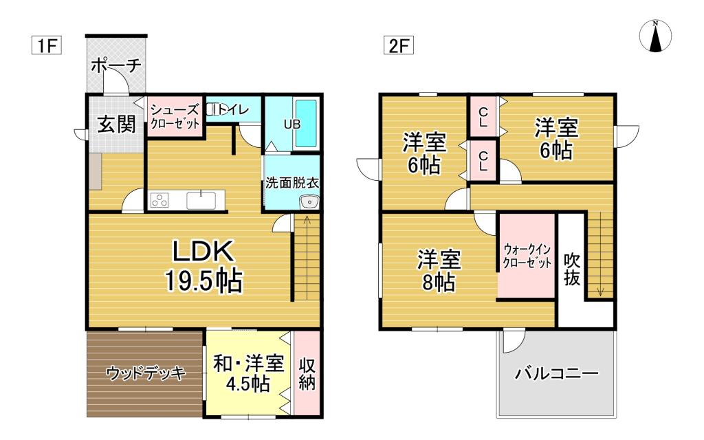【角地　築5年】　西6条南33丁目 間取り