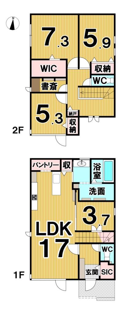 西１２条北６丁目　新築戸建 間取り