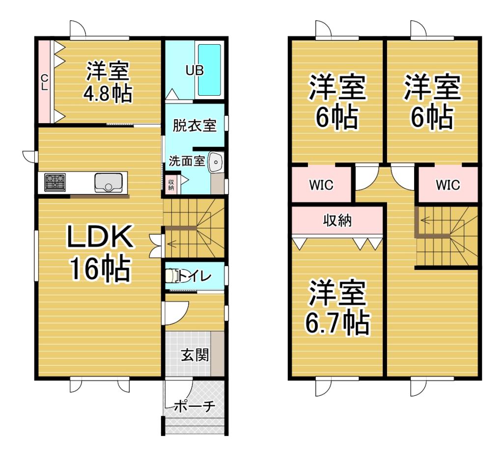 【新築】西20条南4丁目　A棟 間取り