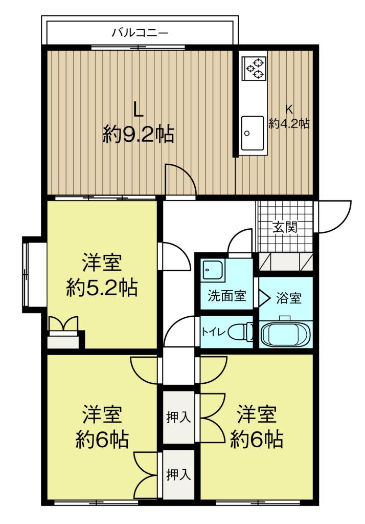 ベルリオーズ　203号室 間取り