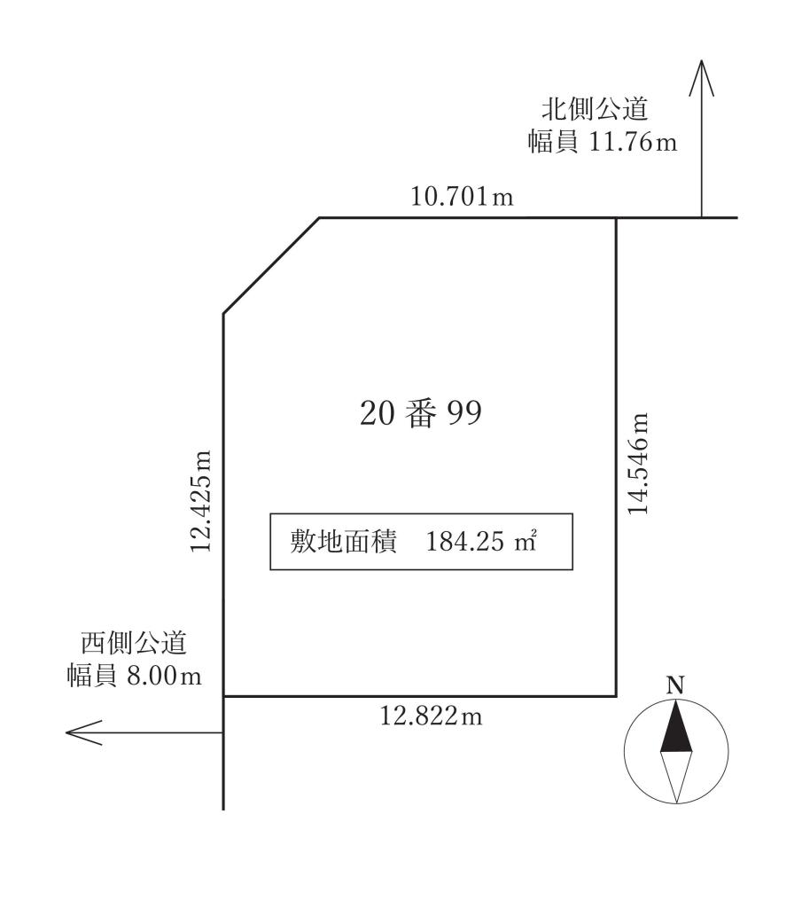 【売土地】　解体更地渡し　西17条北1丁目　北西角地　栄小徒歩2分 間取り