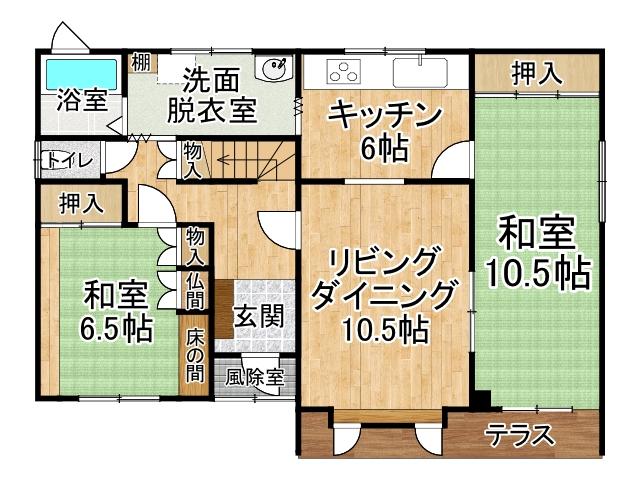 大樹町西本通【自社物件のため仲介手数料無料！】 間取り