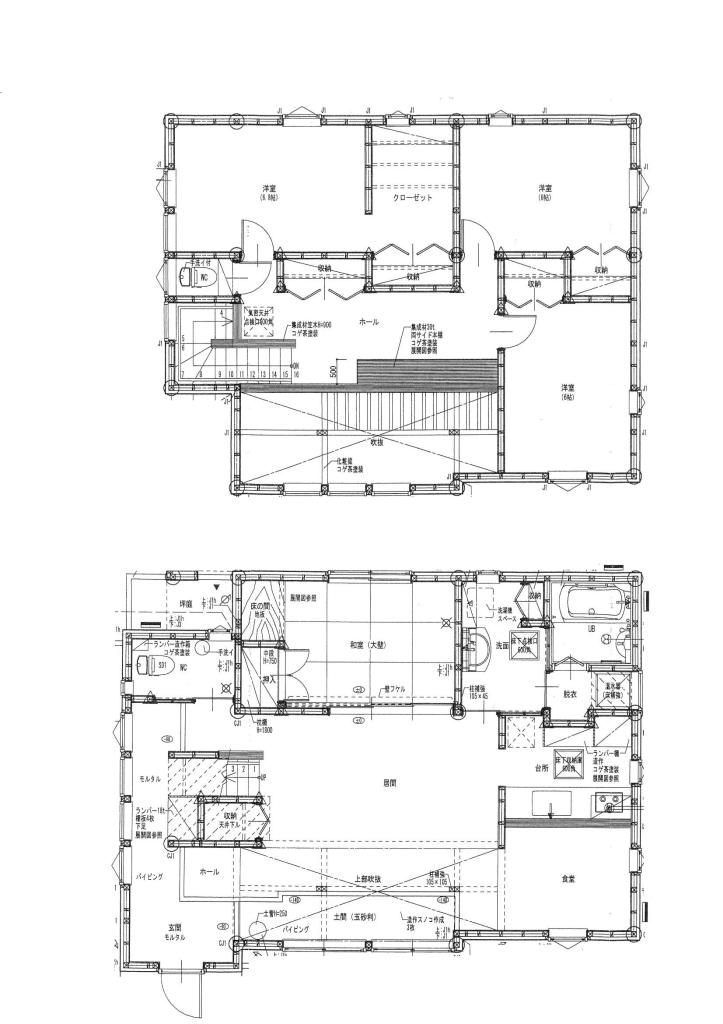 豊成小学校区域　中古住宅　4LDK 間取り