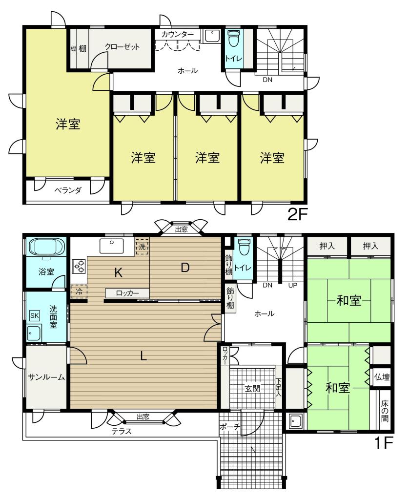 西9条南41丁目　南向き一戸建て 間取り