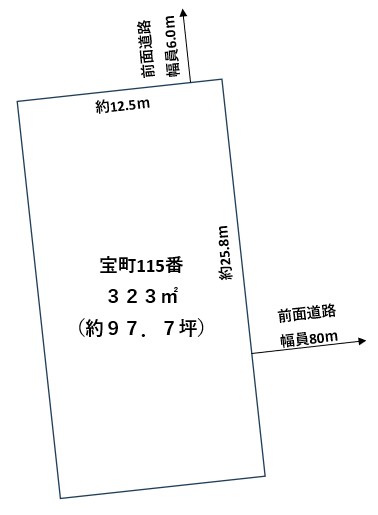 幕別町宝町115番（北東角地）【売土地：97.7坪】 間取り