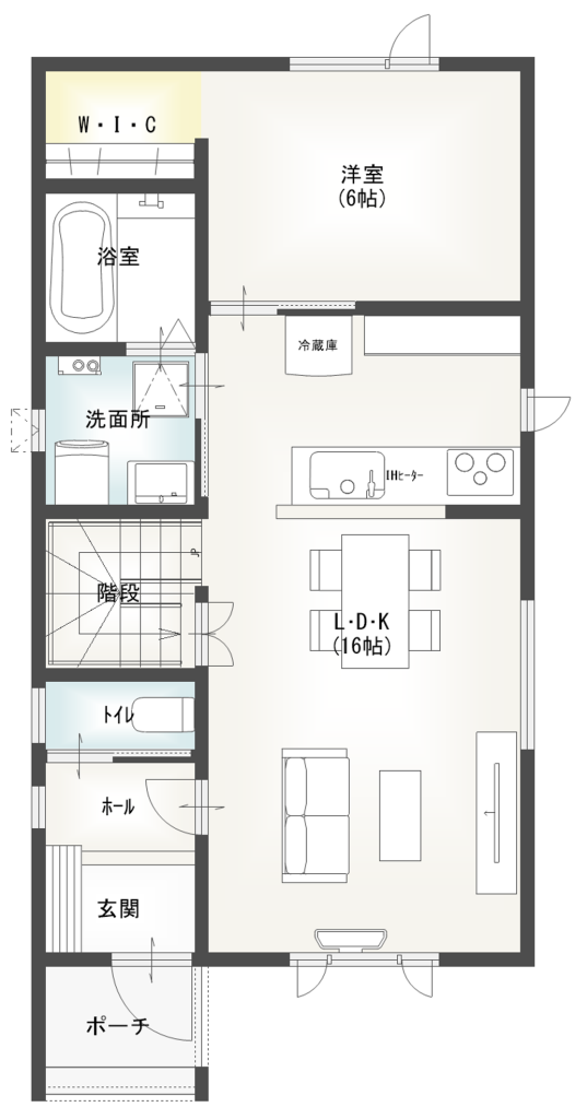 【予約受付中】西20南4モデルハウスB棟 間取り