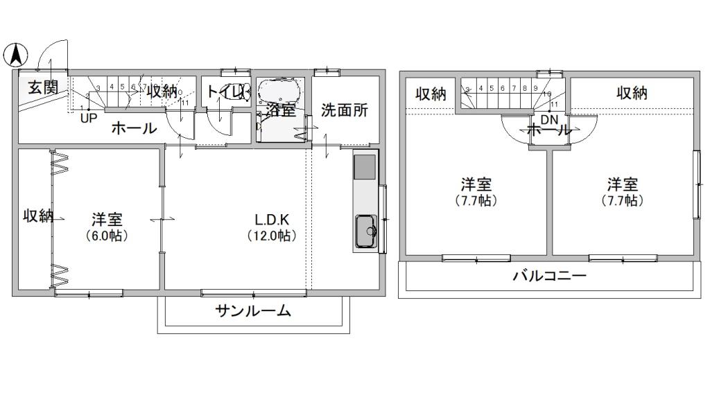 帯広市西16条南2丁目の中古住宅 間取り
