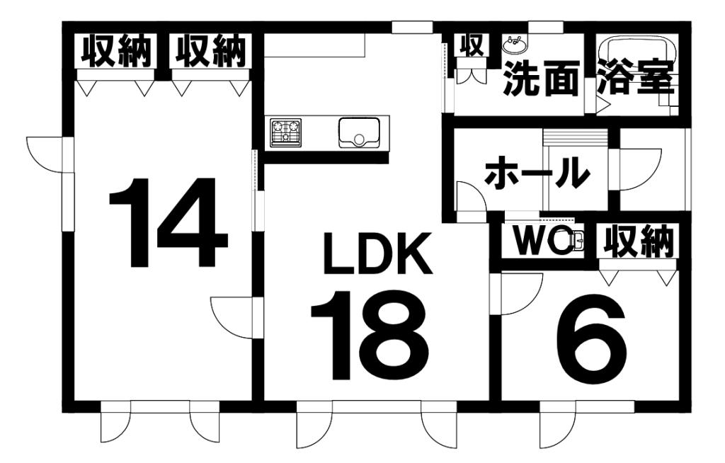 帯広市大空町3丁目　新築平屋 間取り
