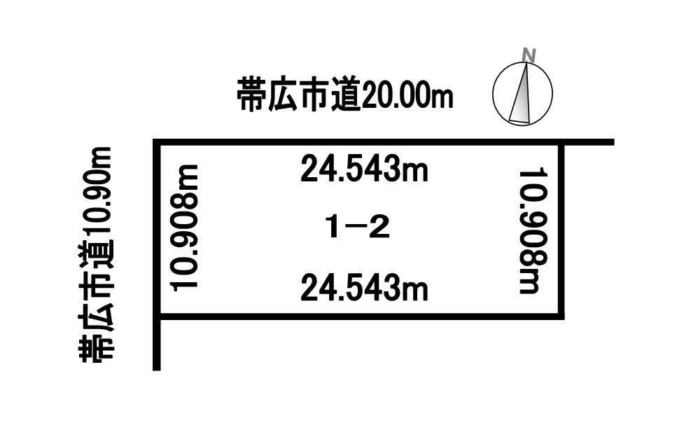 東1南21　80坪土地 間取り