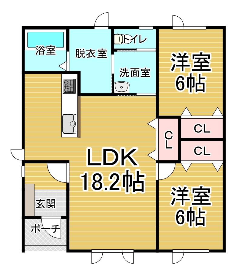 【新築平屋】西1条南35丁目 間取り