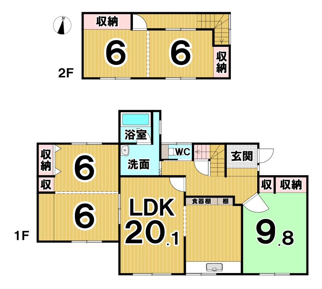 【防風林のある広大な土地付中古戸建】新得町字屈足西１線 間取り