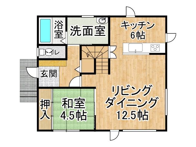 音更町南鈴蘭北４丁目【敷地面積約８０坪！南鈴蘭に中古住宅登場！】 間取り