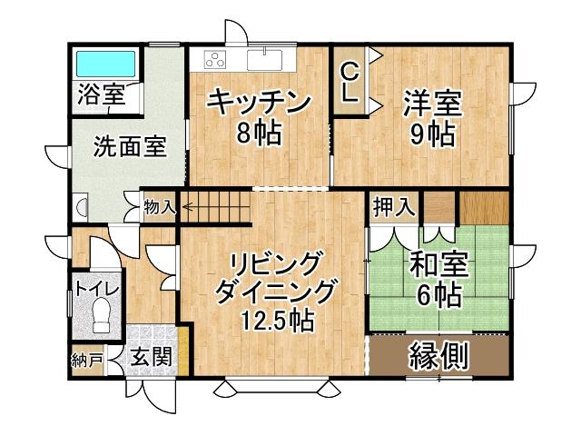 西１７条北２丁目【国道２４１号線近く！５ＬＤＫ中古住宅♪】 間取り