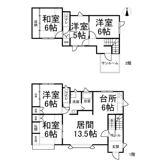 ★中古住宅★　音更町下士幌北2線　5LDK　駐車5台以上可能 間取り