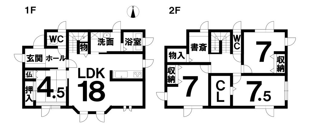 音更町宝来仲町南1丁目　中古戸建 間取り
