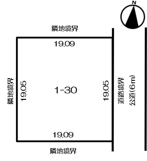 【売土地】西１３北３☆109坪の広さ☆  間取り