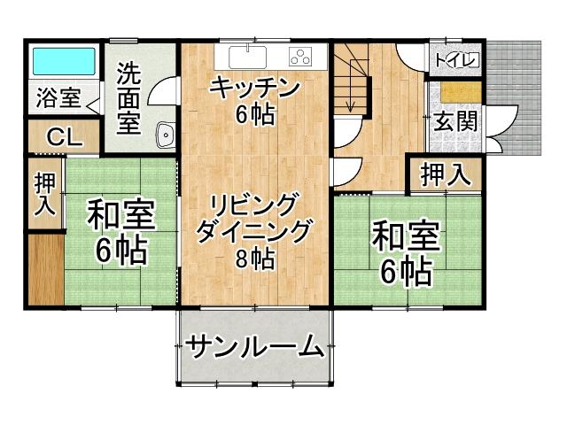 西２４条南１丁目【Ｒ７年１２月に一部リフォーム！！】 間取り