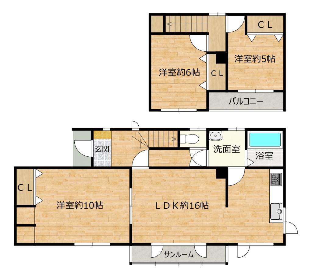 【リフォーム済】帯広市西19条南4丁目30-17  間取り