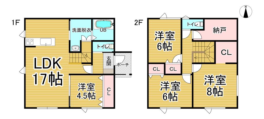 【新築分譲住宅】　西2条南37丁目　東棟  間取り