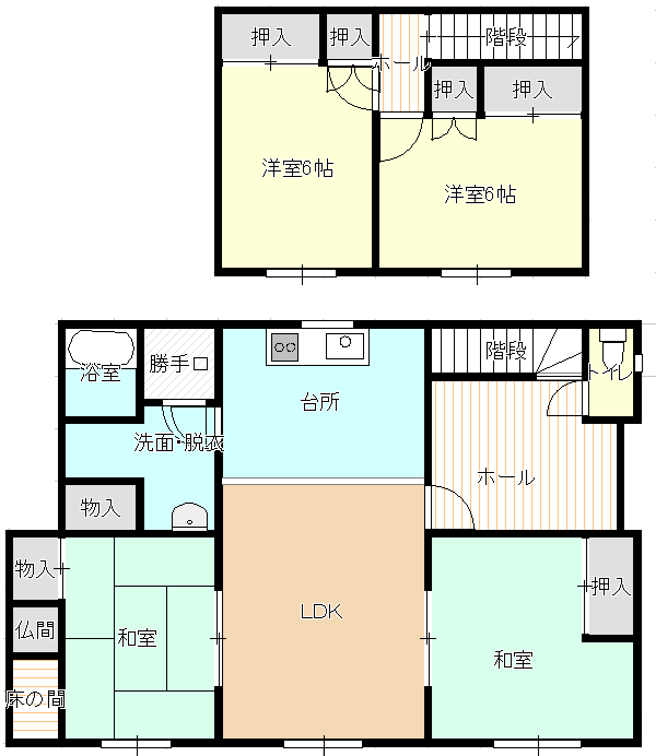 上士幌町　中古売家　 間取り