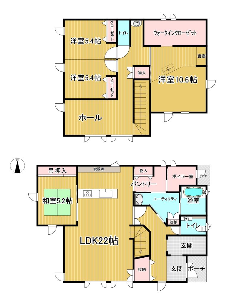 ♪北東角地♪南鈴蘭南４丁目＿中古住宅 間取り