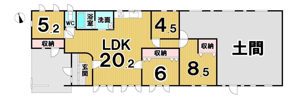 幕別町字軍岡　中古平家 間取り