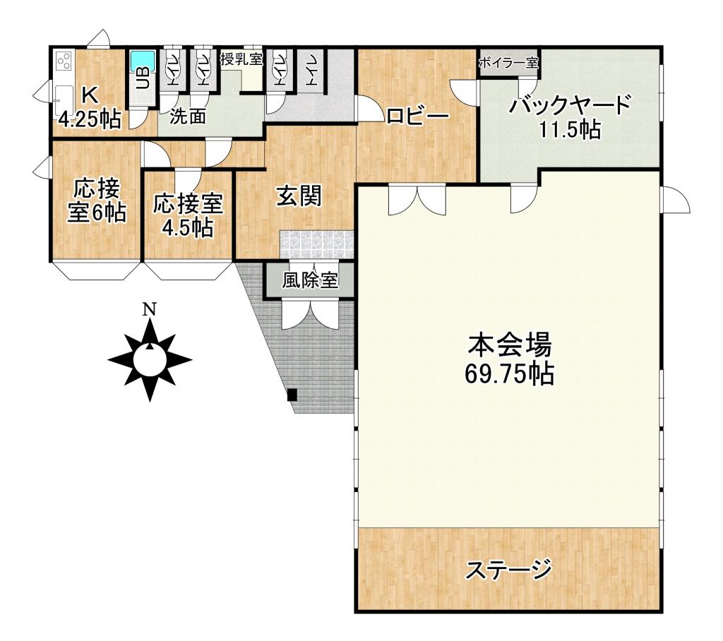 ♪価格改定♪幕別町緑町＿教会・集会所 間取り
