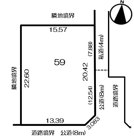 【売土地】西6南33 ☆買い物などの利便性良好な南東角地☆ 間取り