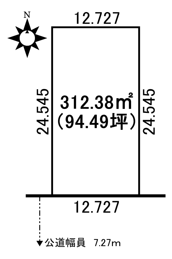 ♪南道路♪西１４北４＿土地 間取り