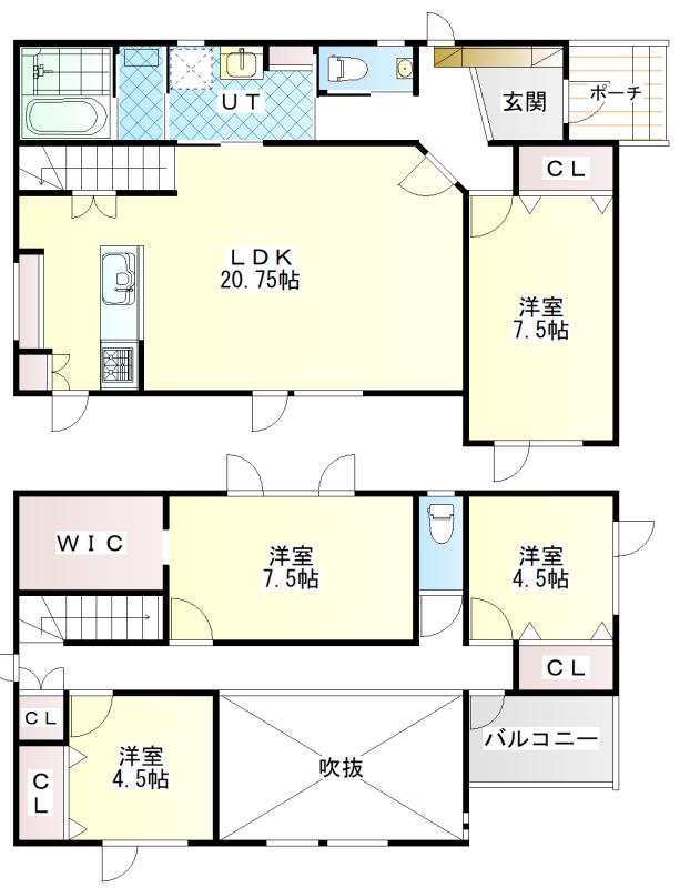 東3南23戸建　【2019年築・4LDK・カーポート2台分】  間取り