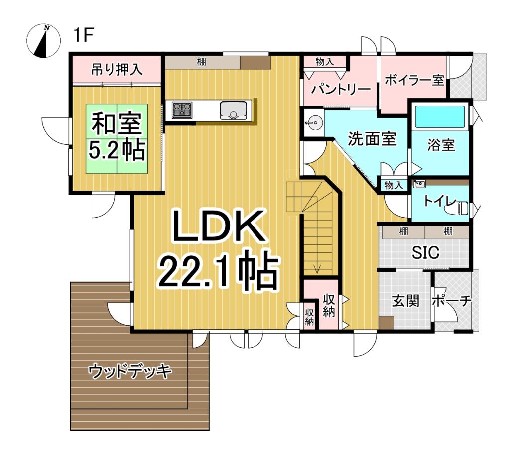 【築12年ゆとりのある4LDK!】南鈴蘭南4丁目 間取り