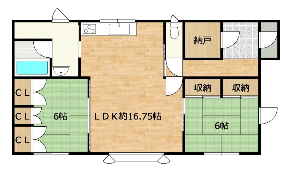 【外構工事予定】北海道中川郡幕別町緑町54-2 間取り
