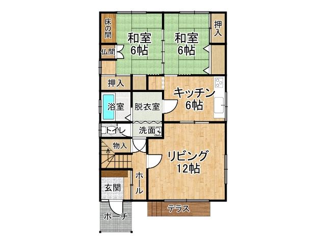 西１４条北３丁目【南西道路付き！敷地約１３７坪！】 間取り