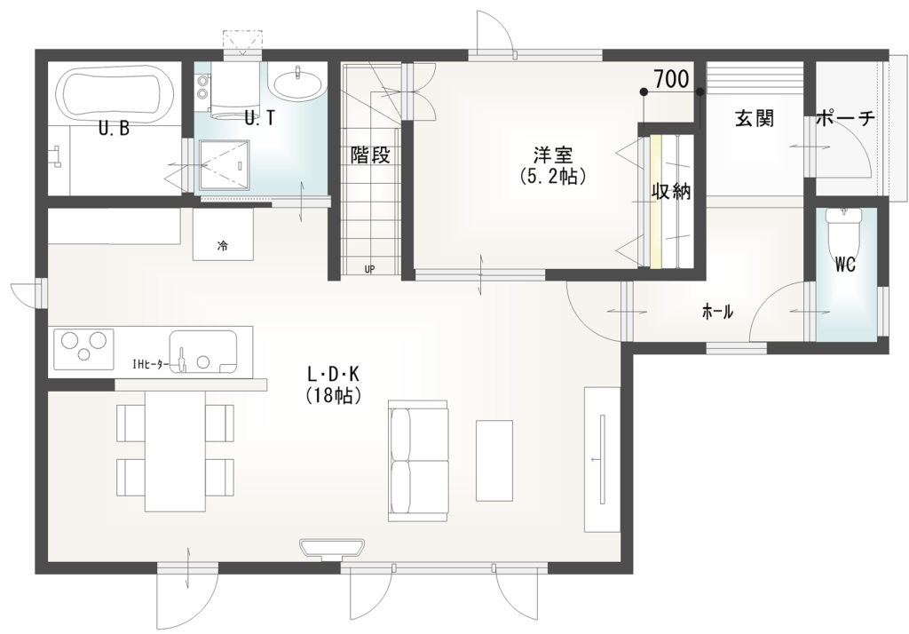 【予約受付中】西18南4モデルハウスB棟 間取り