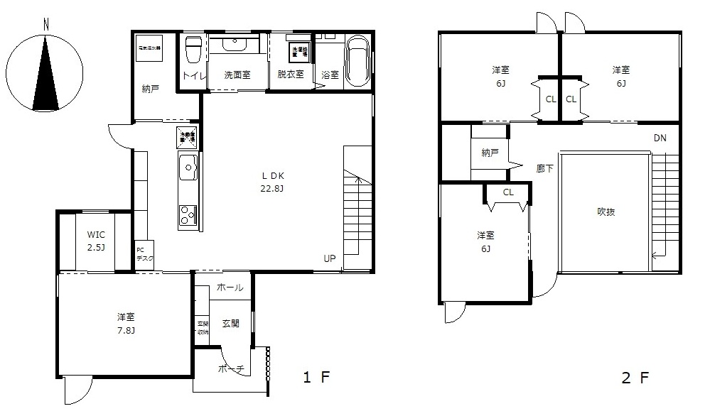 【札内春日町】吹き抜けが魅力の開放的な4LDK【生活利便性◎】 間取り