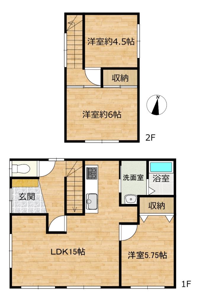 【リフォーム済住宅】帯広市東十五条南４丁目　戸建て 間取り