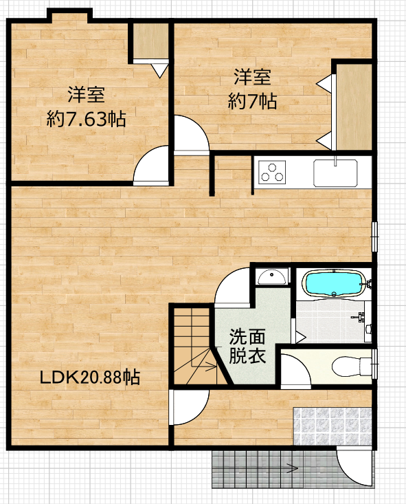 【リフォーム済】帯広市西12条北８丁目 間取り