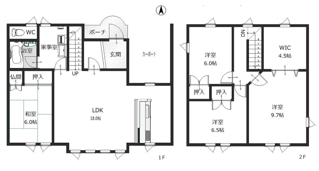 帯広市西24条南４丁目36-25中古住宅 間取り
